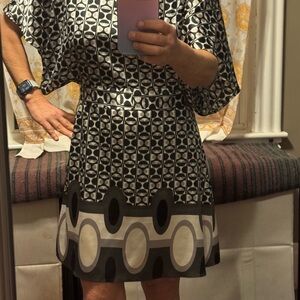 BCBGMaxAzria Elegant Black and Cream Dress